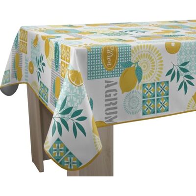 Le linge de Jules Nappe Anti-Taches Citron Rectangle 150 x 350 cm, Jaune - Publicité Le linge de Jules Nappe Anti-Taches Citron Rectangle 150 x 350 cm, Jaune - Publicité