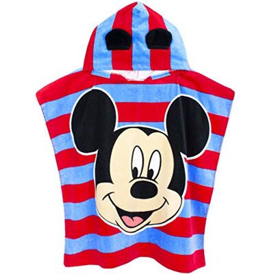 Disney Mickey Mouse Unisexe Poncho Taille Unique Serviette de Bain Enfants Fille - Publicité Disney Mickey Mouse Unisexe Poncho Taille Unique Serviette de Bain Enfants Fille - Publicité