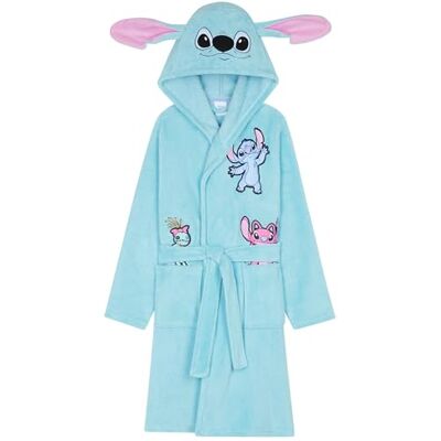 Disney Stitch Robe de Chambre Fille, Peignoir de Bain Enfant avec Capuche et Ceinture Cadeau Ado et Fille - Publicité Disney Stitch Robe de Chambre Fille, Peignoir de Bain Enfant avec Capuche et Ceinture Cadeau Ado et Fille - Publicité