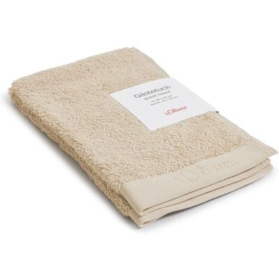 s.Oliver Serviette de toilette de luxe 30 x 50 cm Beige 100 % coton Petite serviette d'invité en tissu éponge, 600 g/m², douce et absorbante, serviette de bain colorée, naturelle - Publicité s.Oliver Serviette de toilette de luxe 30 x 50 cm Beige 100 % coton Petite serviette d'invité en tissu éponge, 600 g/m², douce et absorbante, serviette de bain colorée, naturelle - Publicité