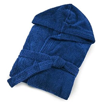 Bassetti Time Peignoir éponge à capuche homme femme 360 g/m², bleu, L - Publicité Bassetti Time Peignoir éponge à capuche homme femme 360 g/m², bleu, L - Publicité