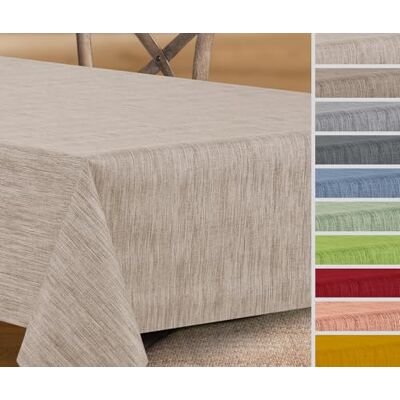 BEAUTEX Toile cirée nappe rectangulaire, Georginias, nappe ronde/ovale, lavable, couleur et taille au choix Rund 140 cm beige - Publicité BEAUTEX Toile cirée nappe rectangulaire, Georginias, nappe ronde/ovale, lavable, couleur et taille au choix Rund 140 cm beige - Publicité