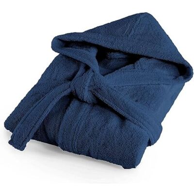 Bassetti, Peignoir éponge 100% coton peigné, 360 g/m², 50 cm x 52 cm, Taille L, Unie, Indigo, Bleu (Indigo), L - Publicité Bassetti, Peignoir éponge 100% coton peigné, 360 g/m², 50 cm x 52 cm, Taille L, Unie, Indigo, Bleu (Indigo), L - Publicité