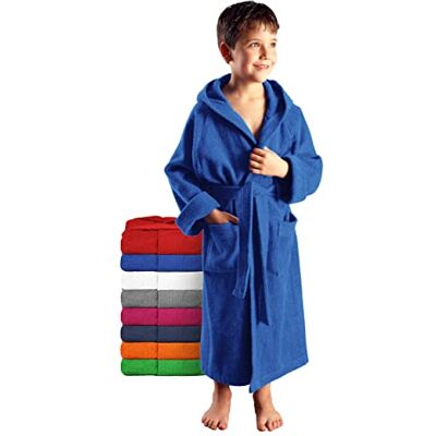 Arus Peignoir de Baine , Fille, Garçon et Ado, à Capuche, 100% Coton Tissu Éponge, Couleur : Bleu roi, Taille: 164 - Publicité Arus Peignoir de Baine , Fille, Garçon et Ado, à Capuche, 100% Coton Tissu Éponge, Couleur : Bleu roi, Taille: 164 - Publicité