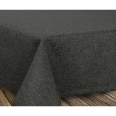 BEAUTEX Nappe en lin infroissable Effet lotus Forme ovale rectangulaire Taille et couleur au choix, Textile, gris foncé, Oval 160x260 cm - Publicité BEAUTEX Nappe en lin infroissable Effet lotus Forme ovale rectangulaire Taille et couleur au choix, Textile, gris foncé, Oval 160x260 cm - Publicité