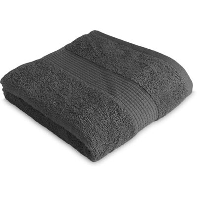 Le linge de Jules Serviette de Toilette 50 x 90 cm 100% Coton 450 GR/m2 Anthracite - Publicité Le linge de Jules Serviette de Toilette 50 x 90 cm 100% Coton 450 GR/m2 Anthracite - Publicité