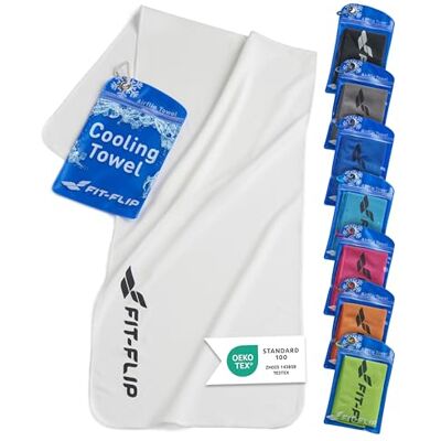 Fit-Flip Serviette de Refroidissement Parfaite comme Serviettes Sport serviette rafraîchissante microfibre, Airflip Cool Towel pour fitness, sports, voyages, yoga - Publicité Fit-Flip Serviette de Refroidissement Parfaite comme Serviettes Sport serviette rafraîchissante microfibre, Airflip Cool Towel pour fitness, sports, voyages, yoga - Publicité