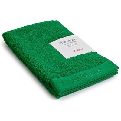 s.Oliver Serviette d'invité 30 x 50 cm – 100 % coton, 600 g/m², douce et absorbante, serviette d'invité verte - Publicité s.Oliver Serviette d'invité 30 x 50 cm – 100 % coton, 600 g/m², douce et absorbante, serviette d'invité verte - Publicité