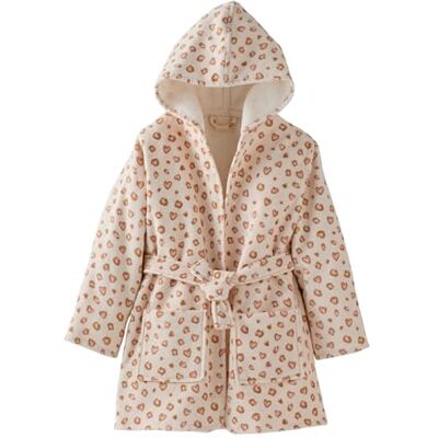 VERTBAUDET Peignoir Enfant Léopard Avec Coton Recyclé blanc imprimé 14A - Publicité VERTBAUDET Peignoir Enfant Léopard Avec Coton Recyclé blanc imprimé 14A - Publicité