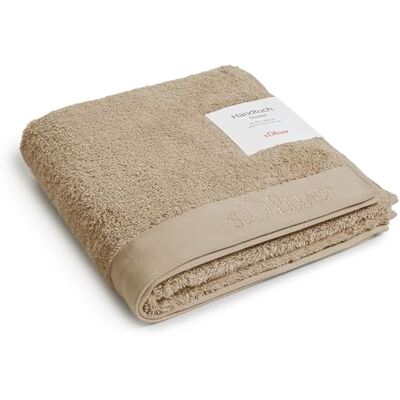 s.Oliver Serviette 50 x 100 cm – 100 % coton, 600 g/m², douce et absorbante, serviettes beige foncé - Publicité s.Oliver Serviette 50 x 100 cm – 100 % coton, 600 g/m², douce et absorbante, serviettes beige foncé - Publicité