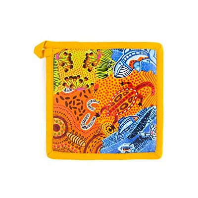 Excelsa Aboriginal Manique de Cuisine, 20 x 20 cm, Doublure 100% Coton, Rembourrage en Polyester - Publicité Excelsa Aboriginal Manique de Cuisine, 20 x 20 cm, Doublure 100% Coton, Rembourrage en Polyester - Publicité