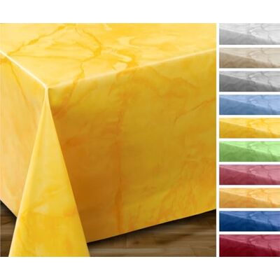 BEAUTEX OVAL ROUND ECKIG, nappe de jardin en toile cirée, taille et motif au choix Oval 140x210 cm jaune - Publicité BEAUTEX OVAL ROUND ECKIG, nappe de jardin en toile cirée, taille et motif au choix Oval 140x210 cm jaune - Publicité