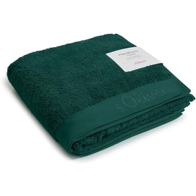 s.Oliver Serviette 50 x 100 cm – 100 % coton, 600 g/m², douce et absorbante, serviettes vert bouteille - Publicité s.Oliver Serviette 50 x 100 cm – 100 % coton, 600 g/m², douce et absorbante, serviettes vert bouteille - Publicité