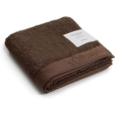 s.Oliver Serviette 50 x 100 cm – 100 % coton, 600 g/m², douce et absorbante, serviettes marron - Publicité s.Oliver Serviette 50 x 100 cm – 100 % coton, 600 g/m², douce et absorbante, serviettes marron - Publicité
