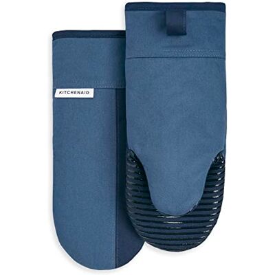 KitchenAid Beacon Lot de 2 maniques antidérapantes Bicolores, Bleu Marine/Encre, 14,6 x 33 cm - Publicité KitchenAid Beacon Lot de 2 maniques antidérapantes Bicolores, Bleu Marine/Encre, 14,6 x 33 cm - Publicité