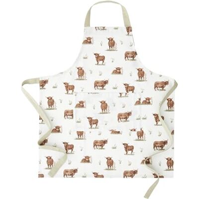 Catherine Lansfield Angus Highland Tablier de cuisine en coton pour adulte Motif vache 70 x 80 cm Naturel - Publicité Catherine Lansfield Angus Highland Tablier de cuisine en coton pour adulte Motif vache 70 x 80 cm Naturel - Publicité