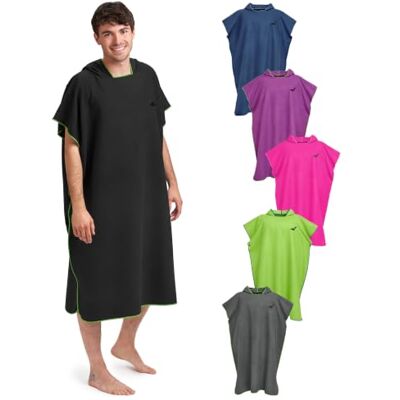 Fit-Flip Poncho de Surf Microfibre Femme et Homme serviette de poncho plage adulte, pour la Natation, de Bain, Cabine pour Piscine - Publicité Fit-Flip Poncho de Surf Microfibre Femme et Homme serviette de poncho plage adulte, pour la Natation, de Bain, Cabine pour Piscine - Publicité