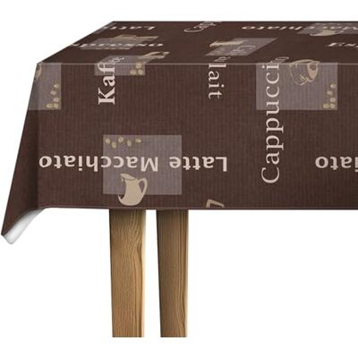 d-c-fix nappe toile cirée rectangulaire Cappuccino chocolat 130 cm x 160 cm eckig – nappe imperméable et anti tache style vintage pour table de cuisine, salle à manger ou jardin – contact alimentaire - Publicité d-c-fix nappe toile cirée rectangulaire Cappuccino chocolat 130 cm x 160 cm eckig – nappe imperméable et anti tache style vintage pour table de cuisine, salle à manger ou jardin – contact alimentaire - Publicité