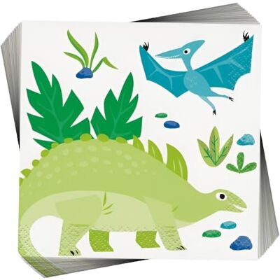Unique Serviettes de boisson dinosaures préhistoriques 16 pièces, 73881, multicolore - Publicité Unique Serviettes de boisson dinosaures préhistoriques 16 pièces, 73881, multicolore - Publicité