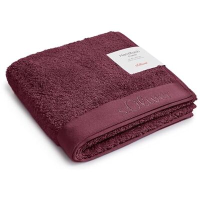 s.Oliver Serviette 50 x 100 cm – 100 % coton, 600 g/m², douce et absorbante, serviettes bordeaux - Publicité s.Oliver Serviette 50 x 100 cm – 100 % coton, 600 g/m², douce et absorbante, serviettes bordeaux - Publicité