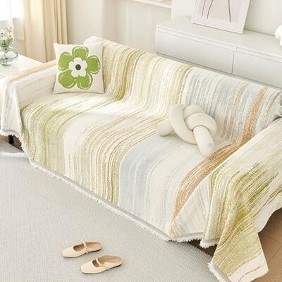 ZCXRYFL Couvre Jeté De Canapé Grand Plaid Housse De Canapé D'Angle 1 2 3 4 Places Serviette De Canape En Chenille Couverture Protege De Canapé En Forme De L U Pour Chats Et Chiens Rampants(180X180cm,Green) - Publicité ZCXRYFL Couvre Jeté De Canapé Grand Plaid Housse De Canapé D'Angle 1 2 3 4 Places Serviette De Canape En Chenille Couverture Protege De Canapé En Forme De L U Pour Chats Et Chiens Rampants(180X180cm,Green) - Publicité