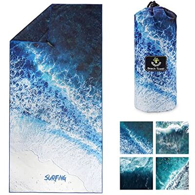 4Monster Serviette de Plage Anti-Sable, légère en Microfibre, Serviette de Bain compacte, séchage Rapide, Serviette Super absorbante pour Plage, Piscine, Camping, Fitness, Yoga - Publicité 4Monster Serviette de Plage Anti-Sable, légère en Microfibre, Serviette de Bain compacte, séchage Rapide, Serviette Super absorbante pour Plage, Piscine, Camping, Fitness, Yoga - Publicité