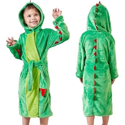 LOLANTA Robe de Chambre Dinosaure pour Enfant, Peignoir à Capuche en Polaire, 4-10 ans - Publicité LOLANTA Robe de Chambre Dinosaure pour Enfant, Peignoir à Capuche en Polaire, 4-10 ans - Publicité