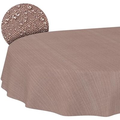 ANRO Nappe Textile en Coton et Polyester Lavable Ornement uni Tissu Jacquard damassé Lavable Marron Ovale 180 x 140 cm Bord coupé - Publicité ANRO Nappe Textile en Coton et Polyester Lavable Ornement uni Tissu Jacquard damassé Lavable Marron Ovale 180 x 140 cm Bord coupé - Publicité