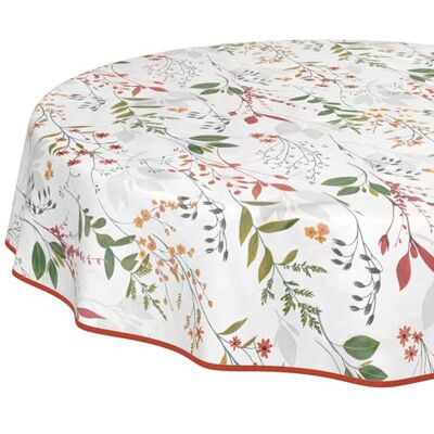 ANRO Nappe en Toile cirée Lavable, Facile d'entretien, imperméable, Effet Lotus, pour Table de Jardin, Naturelle, Ronde, 140 cm, avec Ourlet (bordée) - Publicité ANRO Nappe en Toile cirée Lavable, Facile d'entretien, imperméable, Effet Lotus, pour Table de Jardin, Naturelle, Ronde, 140 cm, avec Ourlet (bordée) - Publicité