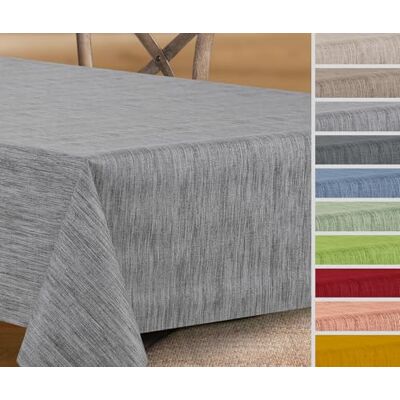 BEAUTEX Toile cirée nappe rectangulaire, Georginias, nappe ronde/ovale, lavable, couleur et taille au choix Eckig 200x140 cm gris - Publicité BEAUTEX Toile cirée nappe rectangulaire, Georginias, nappe ronde/ovale, lavable, couleur et taille au choix Eckig 200x140 cm gris - Publicité