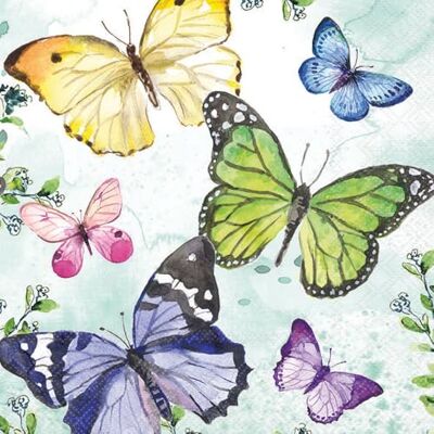 Ambiente Serviette Papillons papillonnants Papier 33x33cm Set de 20 pièces pour la décoration de printemps et la technique du découpage - Publicité Ambiente Serviette Papillons papillonnants Papier 33x33cm Set de 20 pièces pour la décoration de printemps et la technique du découpage - Publicité
