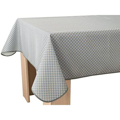 Le linge de Jules Nappe Anti-Taches Paon Gris Rectangle 150 x 200 cm - Publicité Le linge de Jules Nappe Anti-Taches Paon Gris Rectangle 150 x 200 cm - Publicité
