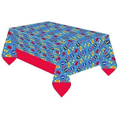 amscan 9909089 – Nappe en Papier pour fête d'anniversaire de Super-héros pour Enfants – 1,8 m x 1,2 m - Publicité amscan 9909089 – Nappe en Papier pour fête d'anniversaire de Super-héros pour Enfants – 1,8 m x 1,2 m - Publicité