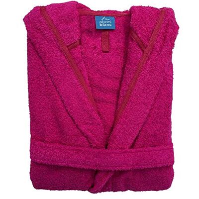 Alpes Blanc Peignoir de Bain Capuche Hommes et Femmes 100% Coton 450g/m² Séchage Rapide, Absorbant et Toucher Doux Fuschia Taille XL - Publicité Alpes Blanc Peignoir de Bain Capuche Hommes et Femmes 100% Coton 450g/m² Séchage Rapide, Absorbant et Toucher Doux Fuschia Taille XL - Publicité