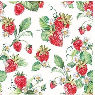 Ambiente Lot de 20 petites serviettes de cocktail fraises du jardin Rayées Motif Neutres Intemporelles Décoration de table Décoration Fête Bricolage Decoupage Technique de serviette 25 x - Publicité Ambiente Lot de 20 petites serviettes de cocktail fraises du jardin Rayées Motif Neutres Intemporelles Décoration de table Décoration Fête Bricolage Decoupage Technique de serviette 25 x - Publicité