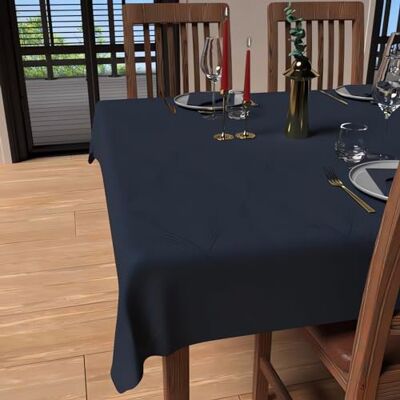 Nappe rectangle luxe bleu nuit déperlante Soleil d'Ocre - Nappe - Publicité Nappe rectangle luxe bleu nuit déperlante Soleil d'Ocre - Nappe - Publicité