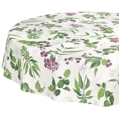 ANRO Nappe en Toile cirée Lavable, Facile d'entretien, imperméable, Effet Lotus, pour Table de Jardin, Lavanda, Ronde, 140 cm, Bord coupé - Publicité ANRO Nappe en Toile cirée Lavable, Facile d'entretien, imperméable, Effet Lotus, pour Table de Jardin, Lavanda, Ronde, 140 cm, Bord coupé - Publicité