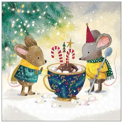 Ambiente Serviette Marshmallow Party, 33 x 33 cm, 20 pièces, idéal pour la décoration de la table, la fête, les fêtes - Publicité Ambiente Serviette Marshmallow Party, 33 x 33 cm, 20 pièces, idéal pour la décoration de la table, la fête, les fêtes - Publicité