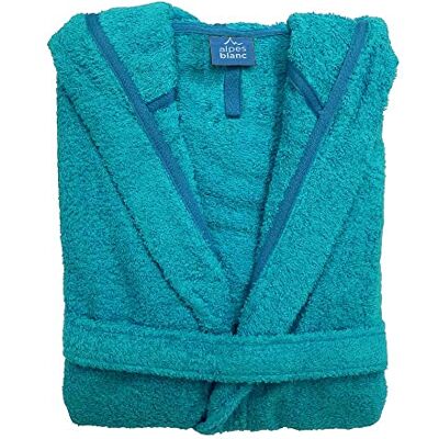 Alpes Blanc Peignoir de Bain Capuche Hommes et Femmes 100% Coton 450g/m² Séchage Rapide, Absorbant et Toucher Doux Bleu Canard Taille M - Publicité Alpes Blanc Peignoir de Bain Capuche Hommes et Femmes 100% Coton 450g/m² Séchage Rapide, Absorbant et Toucher Doux Bleu Canard Taille M - Publicité