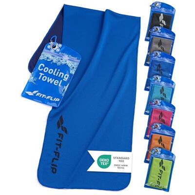 Fit-Flip Serviette de Refroidissement Parfaite comme Serviettes Sport serviette rafraîchissante microfibre, Airflip Cool Towel pour fitness, sports, voyages, yoga - Publicité Fit-Flip Serviette de Refroidissement Parfaite comme Serviettes Sport serviette rafraîchissante microfibre, Airflip Cool Towel pour fitness, sports, voyages, yoga - Publicité