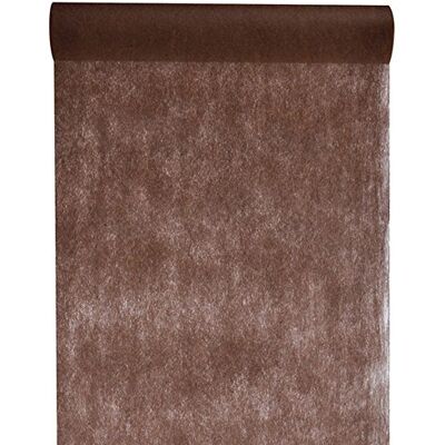 Santex Chemin de Table Tissu Non Tissé Uni Chocolat Rouleau de 10 m Largeur: 30 cm - Publicité Santex Chemin de Table Tissu Non Tissé Uni Chocolat Rouleau de 10 m Largeur: 30 cm - Publicité