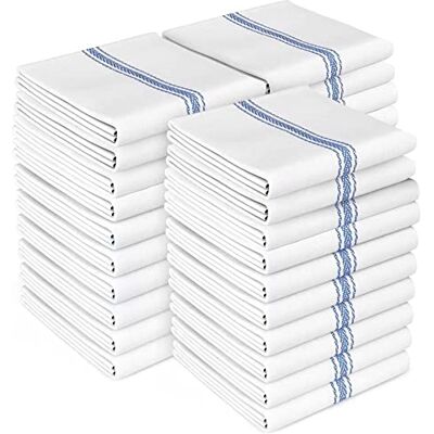 Zeppoli - Tea Towel Set - 30 Pack - White - Towels - Publicité Zeppoli - Tea Towel Set - 30 Pack - White - Towels - Publicité
