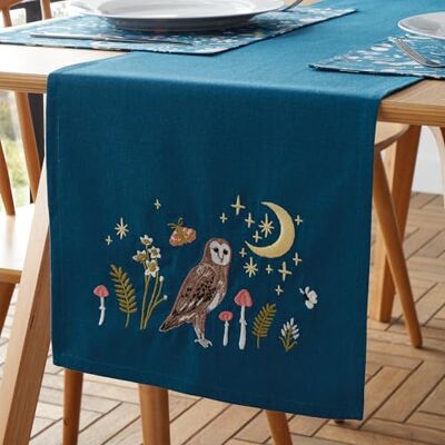 Catherine Lansfield Chemin de Table en Coton Motif Animaux du crépuscule enchanté 33 x 220 cm Bleu Marine - Publicité Catherine Lansfield Chemin de Table en Coton Motif Animaux du crépuscule enchanté 33 x 220 cm Bleu Marine - Publicité