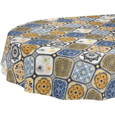ANRO Nappe en Toile cirée Lavable, Facile d'entretien, imperméable, Effet Lotus, pour Table de Jardin, Ovale, 220 x 140 cm, Bord coupé - Publicité ANRO Nappe en Toile cirée Lavable, Facile d'entretien, imperméable, Effet Lotus, pour Table de Jardin, Ovale, 220 x 140 cm, Bord coupé - Publicité