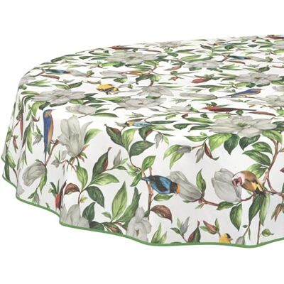 ANRO Nappe en Toile cirée Lavable, Facile d'entretien et imperméable Effet Lotus Nappe de Jardin Calibri Ovale 160 x 140 cm avec Ourlet (bordée) - Publicité ANRO Nappe en Toile cirée Lavable, Facile d'entretien et imperméable Effet Lotus Nappe de Jardin Calibri Ovale 160 x 140 cm avec Ourlet (bordée) - Publicité