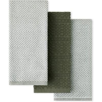 KitchenAid ® série Evergreen Design Lot de 3 torchons de Cuisine surdimensionnés texturés Lourds, 100% Coton Absorbant, Double Usage, Vert forêt foncé, 45,7 x 71 cm - Publicité KitchenAid ® série Evergreen Design Lot de 3 torchons de Cuisine surdimensionnés texturés Lourds, 100% Coton Absorbant, Double Usage, Vert forêt foncé, 45,7 x 71 cm - Publicité