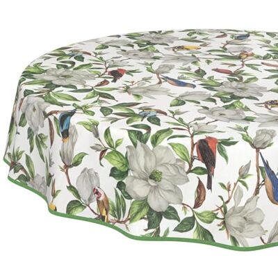 ANRO Nappe en Toile cirée Lavable, Facile d'entretien et imperméable, Effet Lotus, pour Table de Jardin, calibri, Ronde, 140 cm, avec Ourlet (bordée) - Publicité ANRO Nappe en Toile cirée Lavable, Facile d'entretien et imperméable, Effet Lotus, pour Table de Jardin, calibri, Ronde, 140 cm, avec Ourlet (bordée) - Publicité