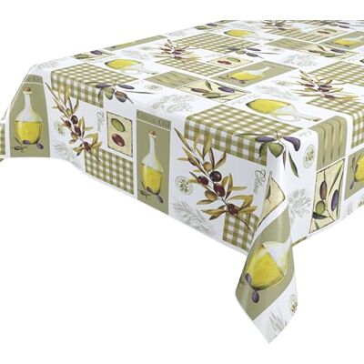 BEAUTEX Nappe de table en toile cirée Olive Nappe de jardin lisse et essuyable Forme ronde, ovale ou rectangulaire Taille au choix, PVC, Olive lisse., Eckig 140x240 cm - Publicité BEAUTEX Nappe de table en toile cirée Olive Nappe de jardin lisse et essuyable Forme ronde, ovale ou rectangulaire Taille au choix, PVC, Olive lisse., Eckig 140x240 cm - Publicité