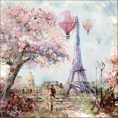 Ambiente Serviette Paris Art 33x33 cm 20 pcs. Papier Printemps, Motif imprimé sur une face, Idéal pour le découpage et la décoration créative de la table. Publicité Ambiente Serviette Paris Art 33x33 cm 20 pcs. Papier Printemps, Motif imprimé sur une face, Idéal pour le découpage et la décoration créative de la table. Publicité