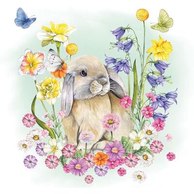 Ambiente IHR Serviette Petit Lapin 33x33cm Serviettage Motif Serviette - Publicité Ambiente IHR Serviette Petit Lapin 33x33cm Serviettage Motif Serviette - Publicité